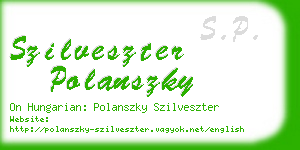 szilveszter polanszky business card